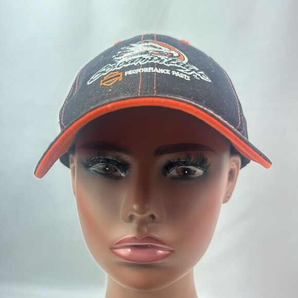 Harley Davidson Motocycles Screamin Eagle Flame Hat Black Orange Cap . - Picture 4 of 9